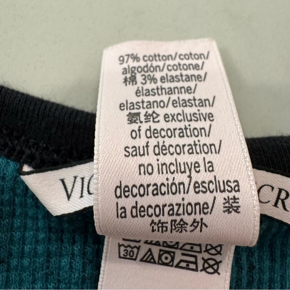 Victoria's Secret Thermal Long John Set 2 Piece Set Plaid Pajama Set Sz XS Short - Picture 4 of 5